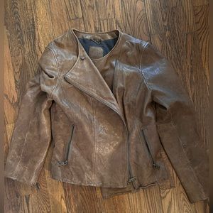 Banana Republic Leather Moto Jacket… Ladoes size medium